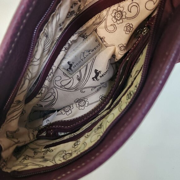 Montana West Torquoise Silver Cross Western Studded Rhinestone Crossbody Bag - Picture 6 of 7